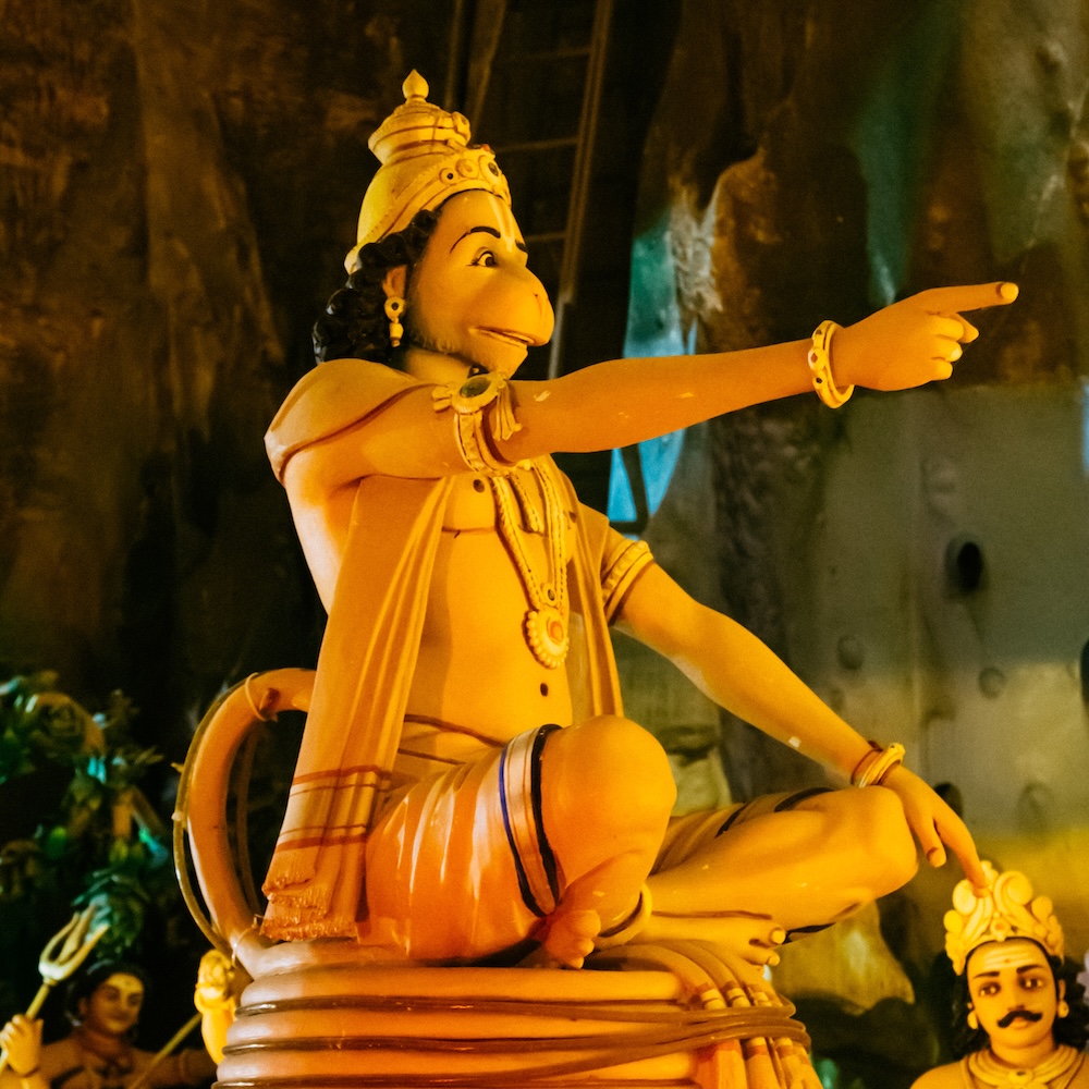 Hanuman, pointing the way